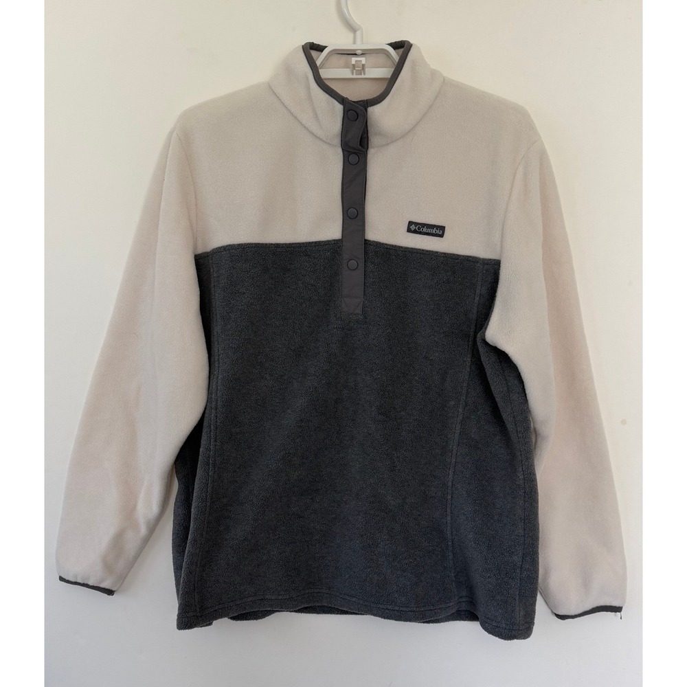 Columbia Benton Springs Fleece Pullover 2X Cream Grey Half Snap AW1302